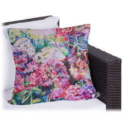 Watercolor Floral Outdoor Pillow - 16"
