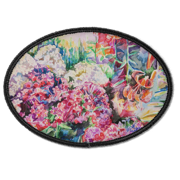 Custom Watercolor Floral Iron On Oval Patch