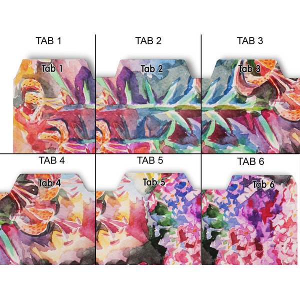 Watercolor Floral Page Dividers - Set of 6 - Approval