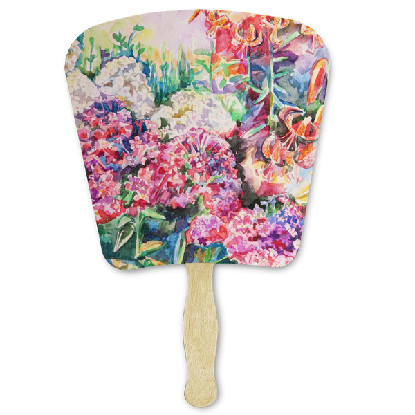Custom Watercolor Floral Paper Fan