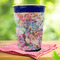 Watercolor Floral Party Cup Sleeves - with bottom - Lifestyle