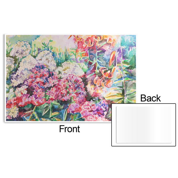 Watercolor Floral Disposable Paper Placemat - Front & Back