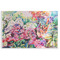 Watercolor Floral Disposable Paper Placemat - Front View