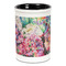 Watercolor Floral Ceramic Pencil Holders - Black