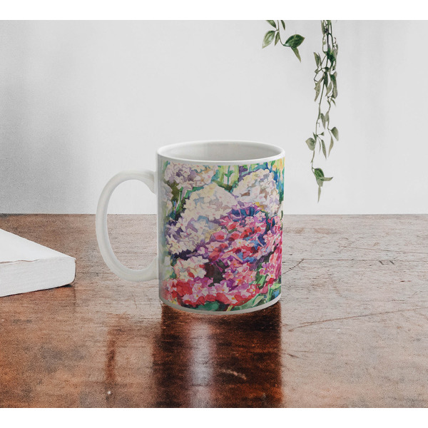 Watercolor Floral Personalized Coffee Mug - Lifestyle