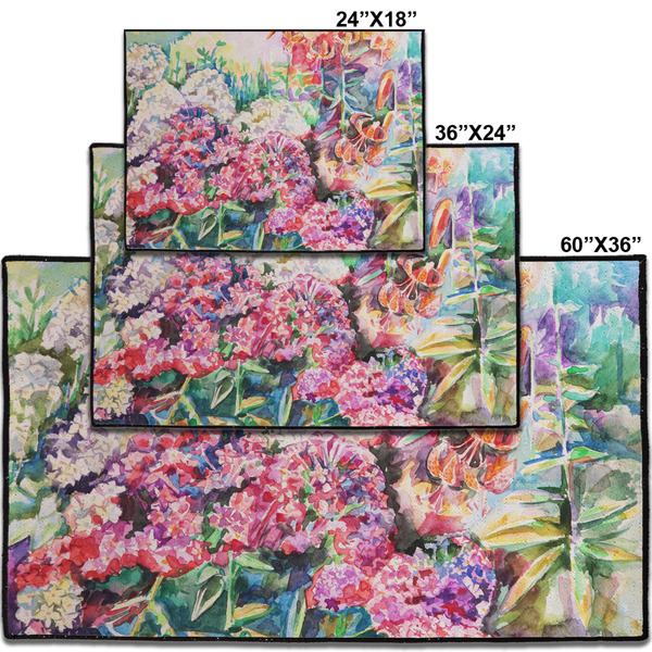 Watercolor Floral Personalized Door Mat - Group Parent IMF