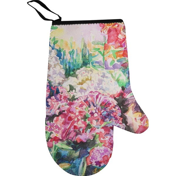 Custom Watercolor Floral Right Oven Mitt