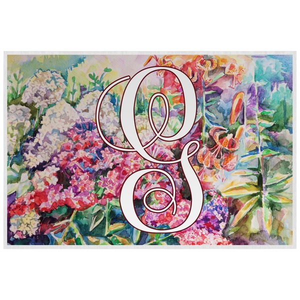 Watercolor Floral Personalized Placemat (Back)