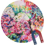 Watercolor Floral Round Fridge Magnet