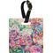 Watercolor Floral Personalized Square Luggage Tag