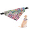 Watercolor Floral Dog Bandana - Small