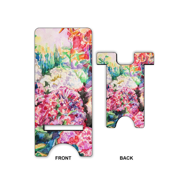 Watercolor Floral Phone Stand - Front & Back