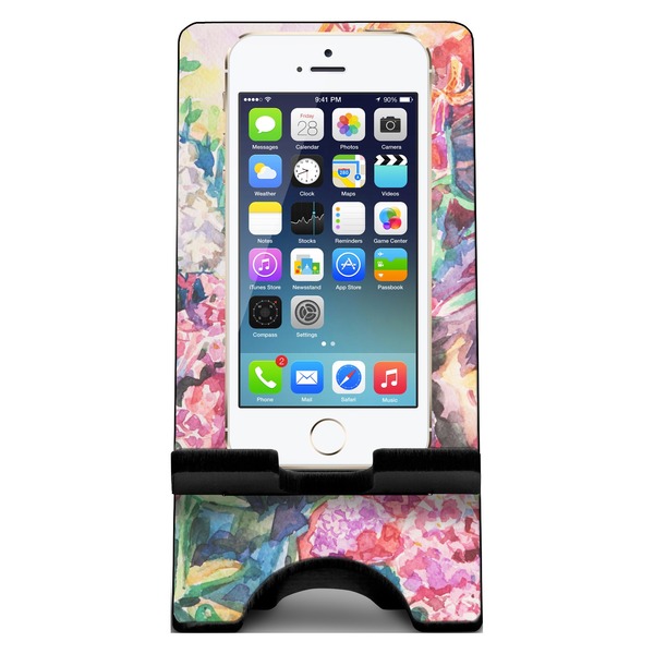 Watercolor Floral Phone Stand w/ Phone