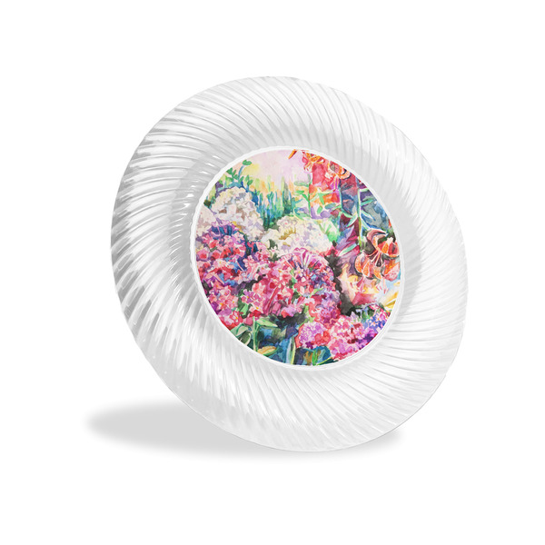 Custom Watercolor Floral Plastic Party Appetizer & Dessert Plates - 6"