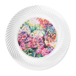 Watercolor Floral Plastic Party Dinner Plates - 10"