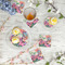 Watercolor Floral Plastic Party Dinner Plates - In Context