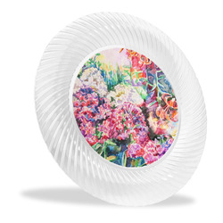 Watercolor Floral Plastic Party Dinner Plates - 10"
