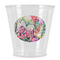 Watercolor Floral Plastic Shot Glasses - Front/Main