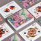 Watercolor Floral Playing Cards - Front & Back View