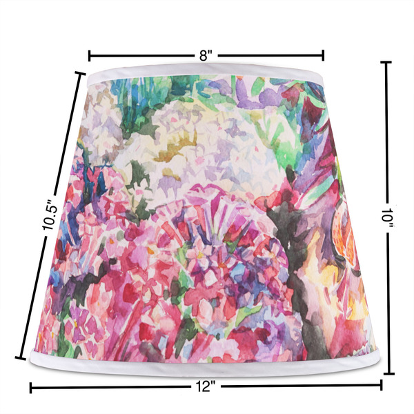 Watercolor Floral Poly Film Empire Lampshade - Dimensions