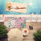 Watercolor Floral Pool Towel Lifestyle