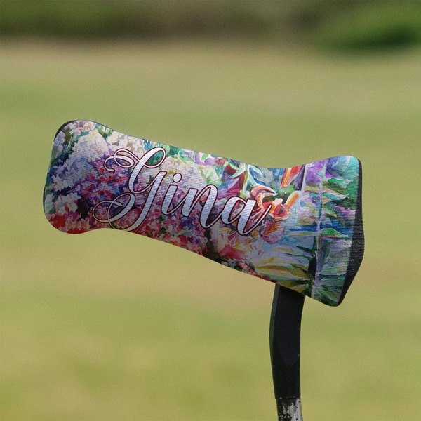 Watercolor Floral Putter Cover - On Putter