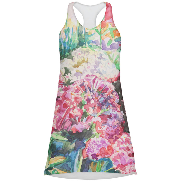 Custom Watercolor Floral Racerback Dress - X Large