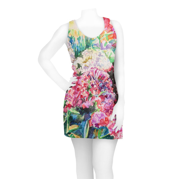 Watercolor Floral Racerback Dress - On Model - Front