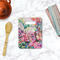 Watercolor Floral Rectangle Trivet with Handle - LIFESTYLE