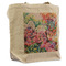 Watercolor Floral Reusable Cotton Grocery Bag - Front View