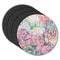 Watercolor Floral Round Coaster Rubber Back - Main