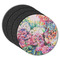 Watercolor Floral Round Rubber Backed Coasters - Set of 4