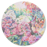 Watercolor Floral Round Rubber Backed Coaster