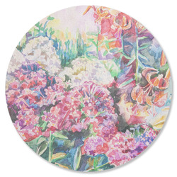 Watercolor Floral Round Rubber Backed Coaster
