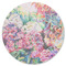 Watercolor Floral Round Coaster Rubber Back - Single
