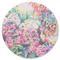 Watercolor Floral Round Rubber Backed Coaster