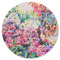 Watercolor Floral Round Rubber Backed Coaster