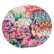 Watercolor Floral Round Fridge Magnet - THREE