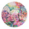 Watercolor Floral Round Indoor Rug - Front/Main