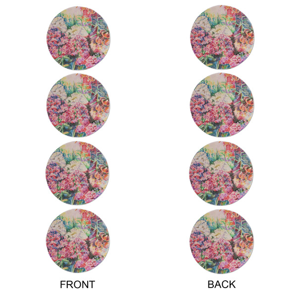 Watercolor Floral Round Linen Placemats - APPROVAL Set of 4 (double sided)