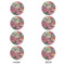 Watercolor Floral Round Linen Placemats - APPROVAL Set of 4 (double sided)