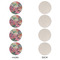 Watercolor Floral Round Linen Placemats - APPROVAL Set of 4 (single sided)