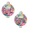 Watercolor Floral Round Pet ID Tag - Large - Approval