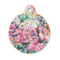 Watercolor Floral Round Pet Tag