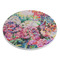 Watercolor Floral Round Stone Trivet - Angle View