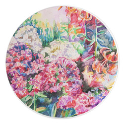 Watercolor Floral Round Stone Trivet