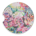 Watercolor Floral Sandstone Car Coaster - Single