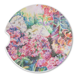 Watercolor Floral Sandstone Car Coaster - Single