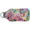 Watercolor Floral Sanitizer Holder Keychain - Large (Back)