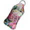 Watercolor Floral Sanitizer Holder Keychain - Large in Case